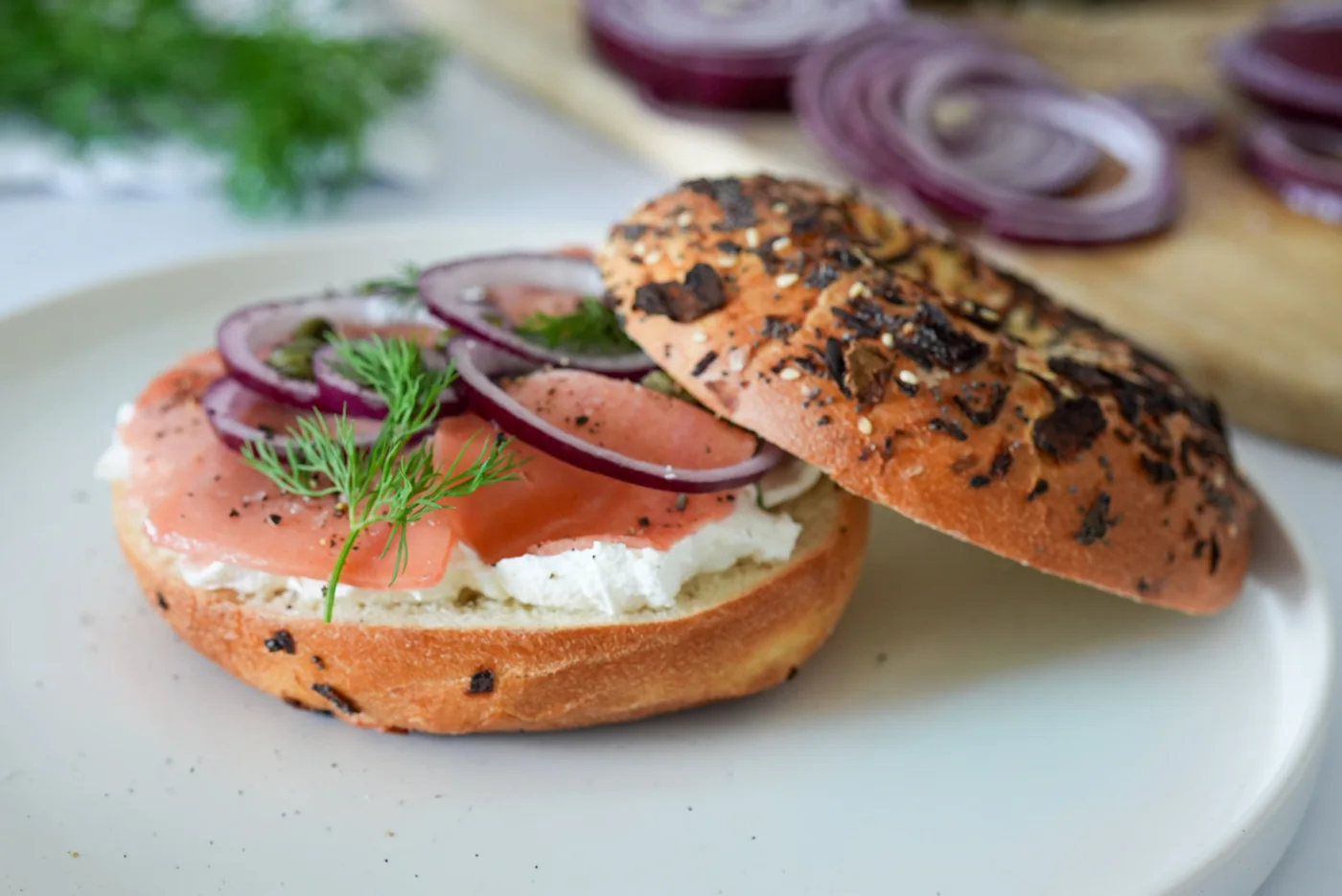 Open bagel